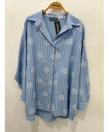 Camisa estrellas Lantana - Camisas Tallas Grandes