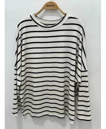 Camiseta rayas Hibisco - Camisetas y Tops Tallas Grandes