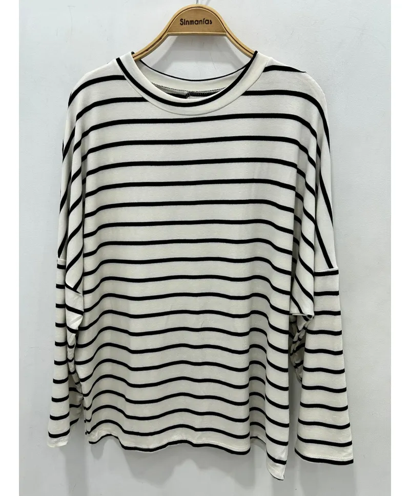 Camiseta rayas Hibisco - Camisetas y Tops Tallas Grandes