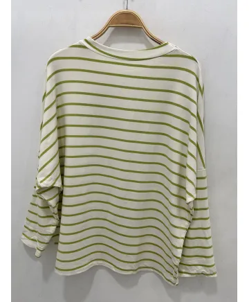 Camiseta rayas Hibisco - Camisetas y Tops Tallas Grandes