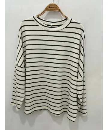 Camiseta rayas Hibisco - Camisetas y Tops Tallas Grandes