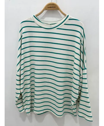 Camiseta rayas Hibisco - Camisetas y Tops Tallas Grandes