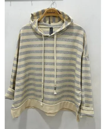 Sudadera rayas Hiedra - Sudaderas Tallas Grandes