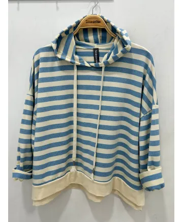 Sudadera rayas Hiedra - Sudaderas Tallas Grandes