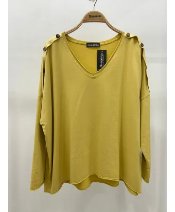 Camiseta botones Elite - Camisetas y Tops Tallas Grandes