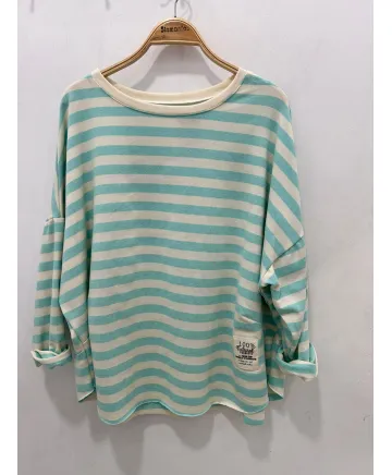 Sudadera rayas Diore - Sudaderas Tallas Grandes