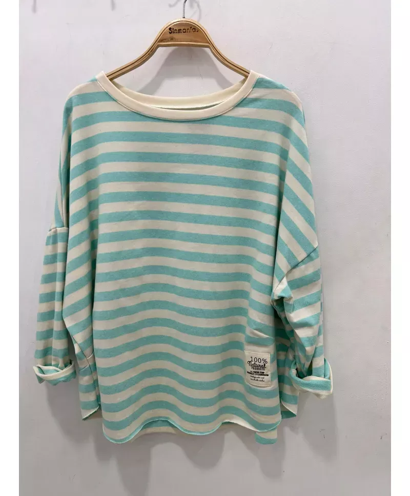 Sudadera rayas Diore - Sudaderas Tallas Grandes