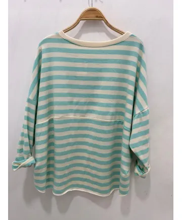 Sudadera rayas Diore - Sudaderas Tallas Grandes