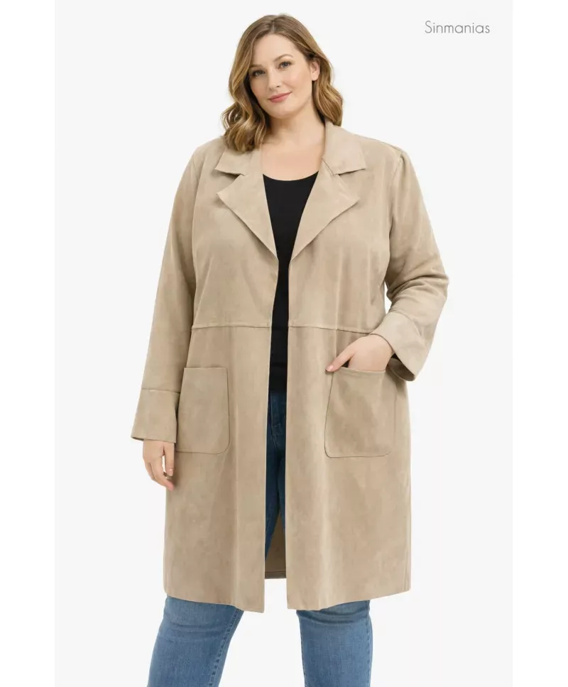 Chaqueta antelina Peonia - Chaquetas Tallas Grandes