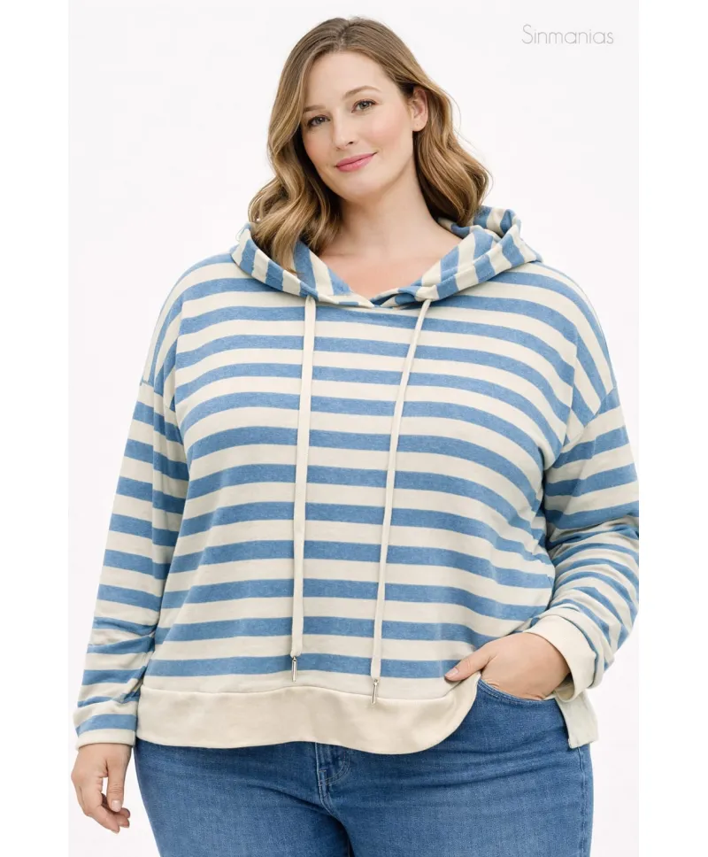 Sudadera rayas Hiedra - Sudaderas Tallas Grandes