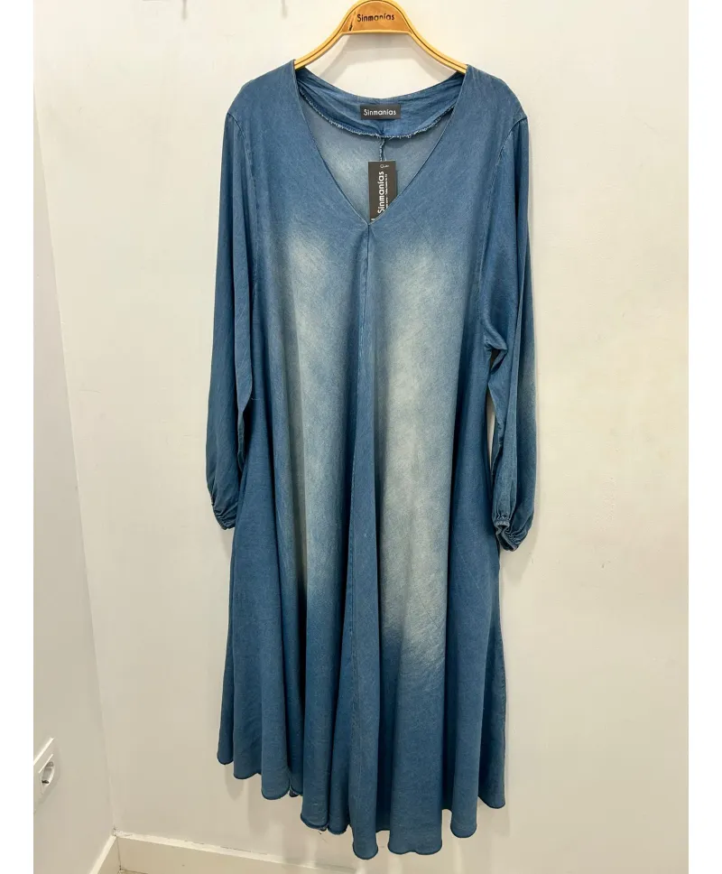 Vestido denim Musa - Vestidos Tallas Grandes