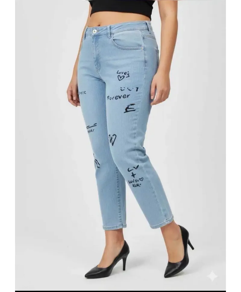 Pantalon grafiti Petal - Pantalones Tallas Grandes