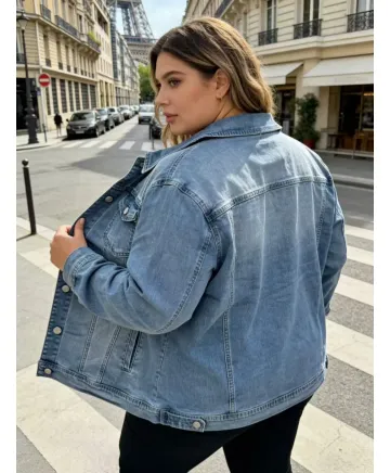 Chaqueta tejana Wild - Ropa tallas grandes mujer moderna