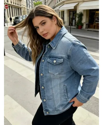 Chaqueta tejana Wild - Ropa tallas grandes mujer moderna