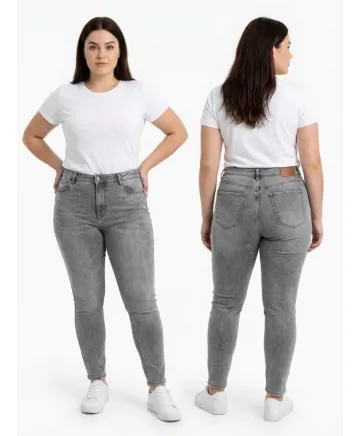 Pantalon gris Onyx - Ropa tallas grandes mujer moderna