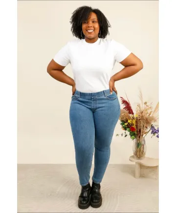 Pantalon goma Miel - Ropa tallas grandes mujer moderna