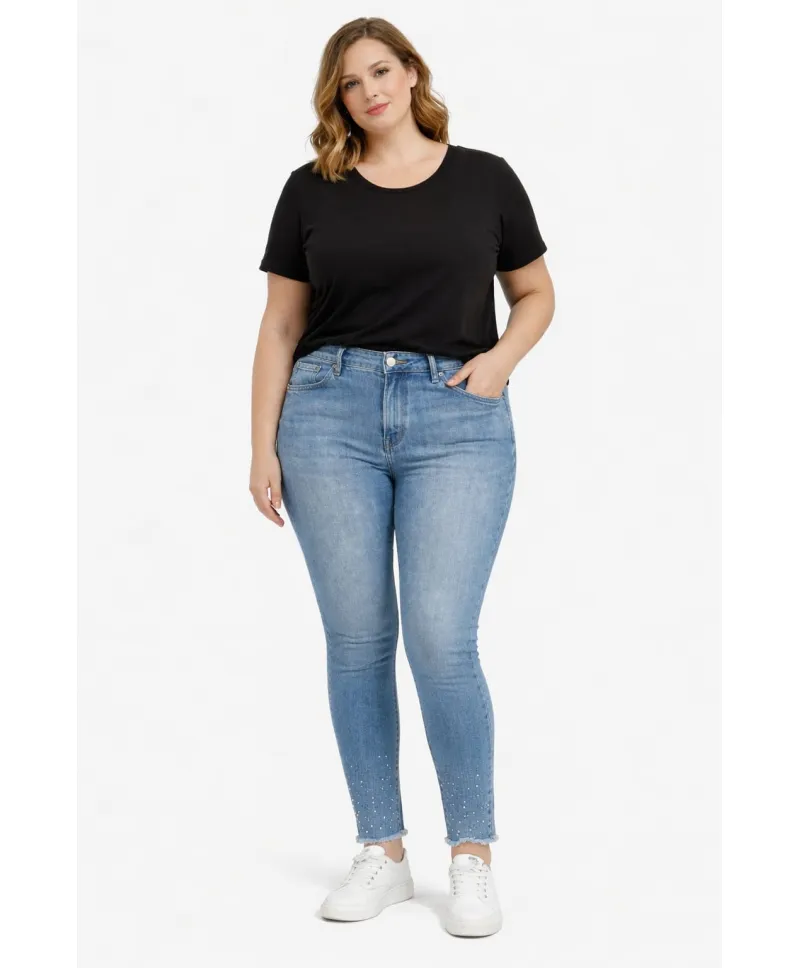 Pantalon brillos Rose - Ropa tallas grandes mujer moderna