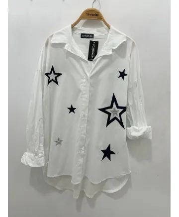 Camisa estrellas Velvet - Ropa tallas grandes mujer moderna