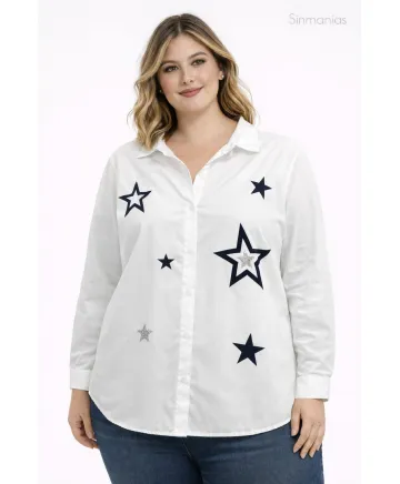 Camisa estrellas Velvet - Camisas Tallas Grandes