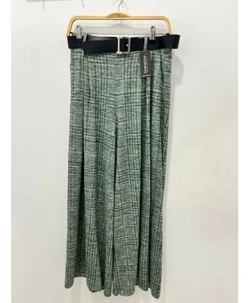 Pantalon cuadros Aurora - Ropa tallas grandes mujer moderna