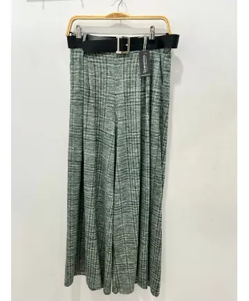 Pantalon cuadros Aurora - Ropa tallas grandes mujer moderna