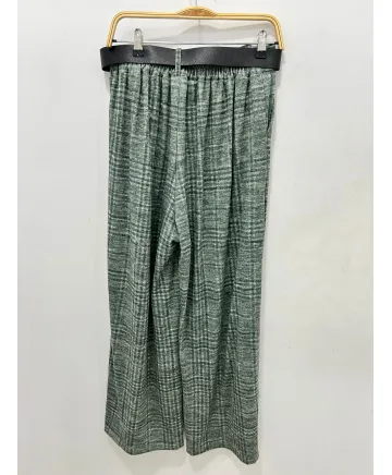 Pantalon cuadros Aurora - Ropa tallas grandes mujer moderna