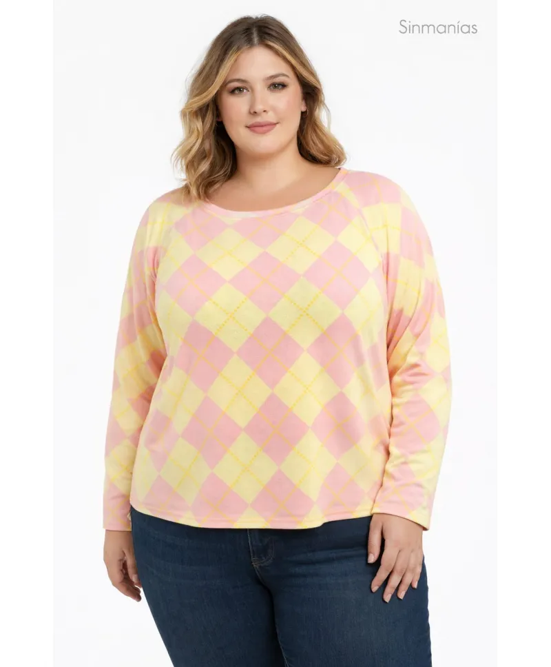 Camiseta rombos Romero - Camisetas y Tops Tallas Grandes