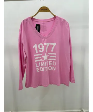 Camiseta pico Limited - Camisetas y Tops Tallas Grandes