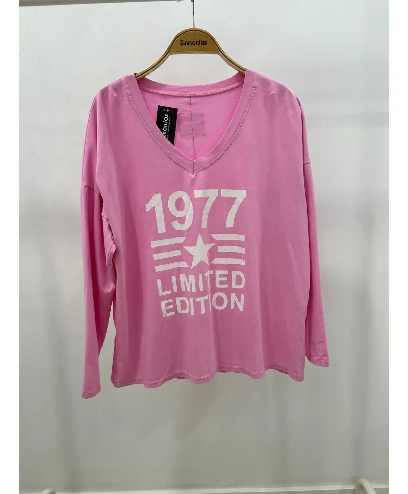 Camiseta pico Limited - Camisetas y Tops Tallas Grandes