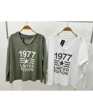 Camiseta pico Limited - Camisetas y Tops Tallas Grandes