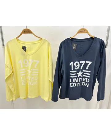 Camiseta pico Limited - Camisetas y Tops Tallas Grandes