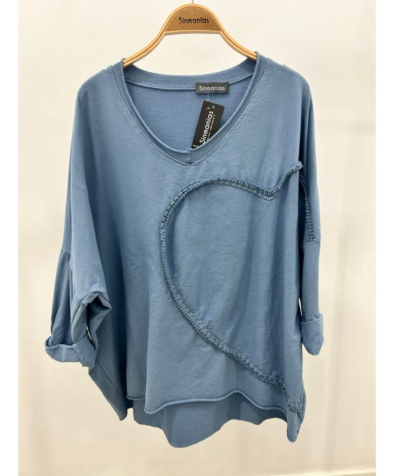 Camiseta corazon Gold - Ropa tallas grandes mujer moderna