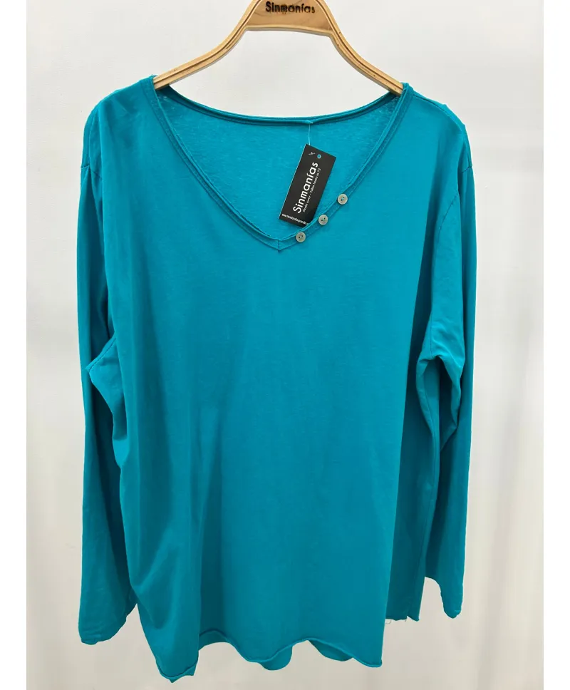 Camiseta botones Daily - Camisetas y Tops Tallas Grandes