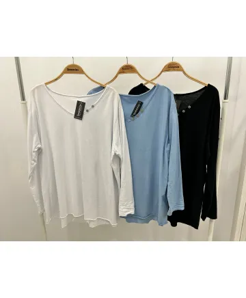 Camiseta botones Daily - Camisetas y Tops Tallas Grandes