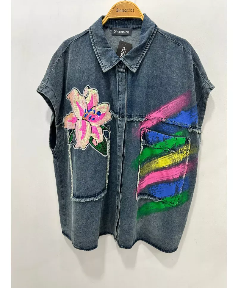 Chaleco grafiti Texas - Ropa tallas grandes mujer moderna