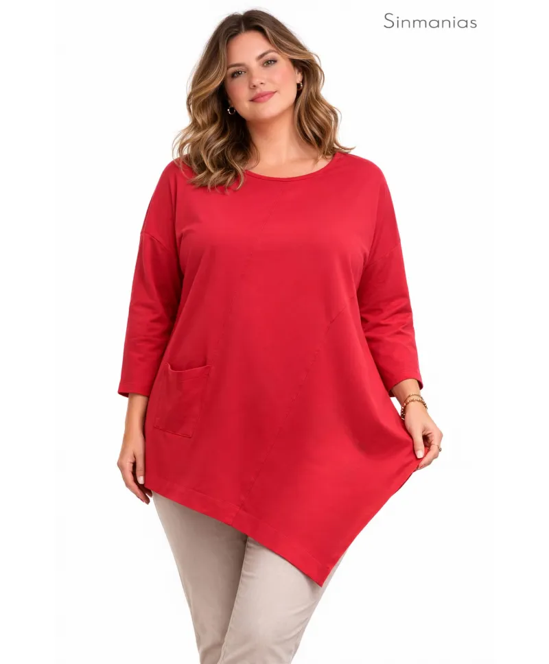 Camiseta pico Shine - Camisetas y Tops Tallas Grandes