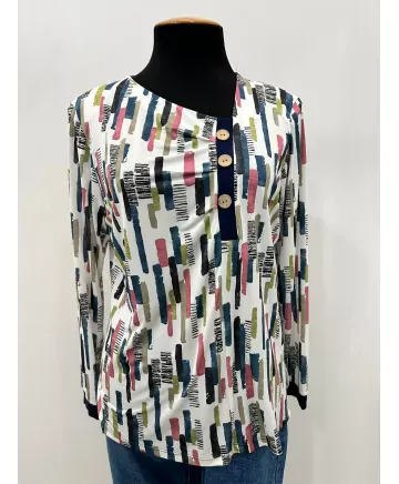 Camiseta drapeado Sol - Ropa tallas grandes mujer moderna