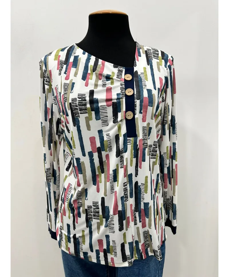 Camiseta drapeado Sol - Ropa tallas grandes mujer moderna