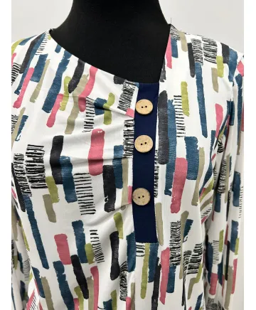 Camiseta drapeado Sol - Ropa tallas grandes mujer moderna