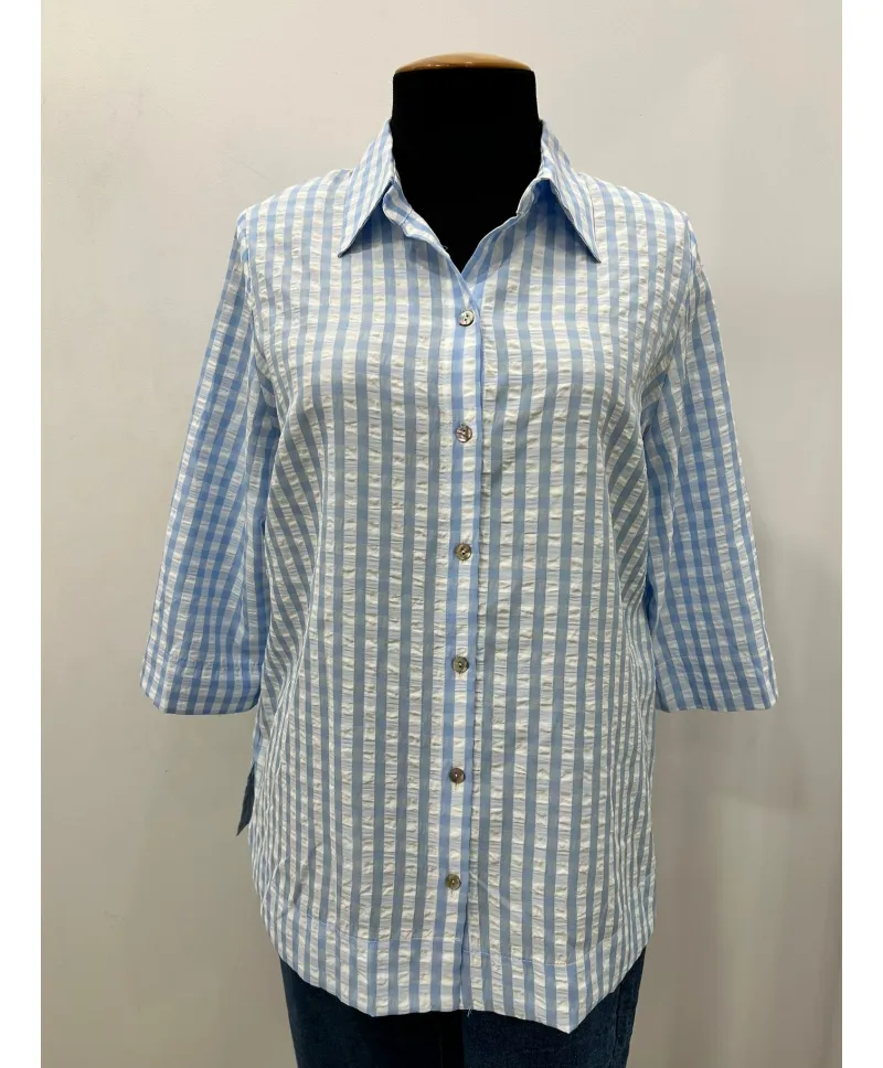 Camisa cuadros Chic - Ropa tallas grandes mujer moderna