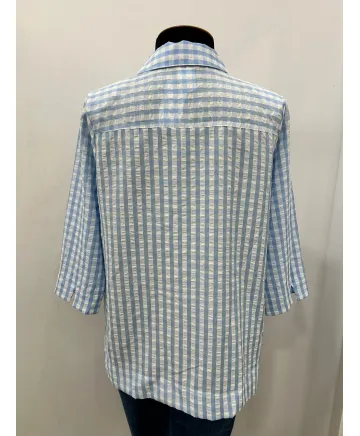 Camisa cuadros Chic - Ropa tallas grandes mujer moderna