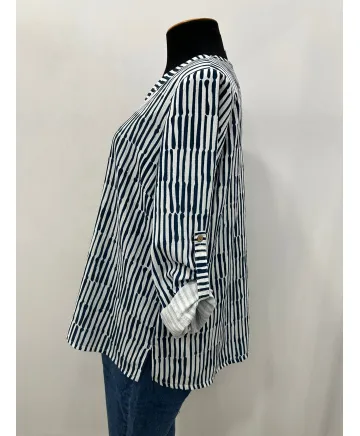 Blusa rayas Sonia - Ropa tallas grandes mujer moderna