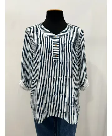 Blusa rayas Sonia - Blusas Tallas Grandes