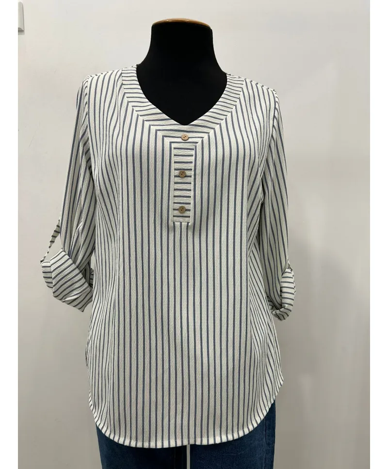 Blusa rayas Nube - Blusas Tallas Grandes