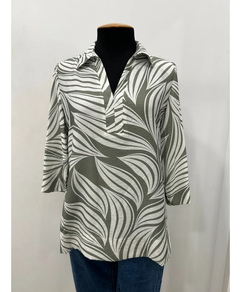 Blusa cuello Vibes - Blusas Tallas Grandes