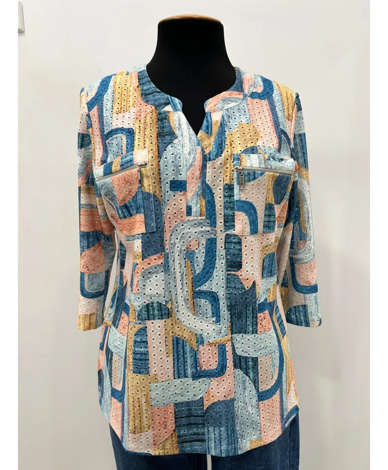 Camiseta cremallera Star - Camisetas y Tops Tallas Grandes