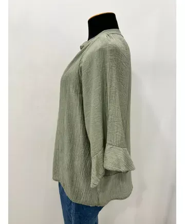 Blusa Bambula Lovely - Camisas Tallas Grandes