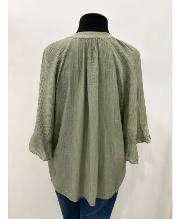 Blusa Bambula Lovely - Camisas Tallas Grandes