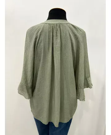 Blusa Bambula Lovely - Camisas Tallas Grandes