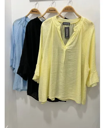 Blusa Bambula Lovely - Camisas Tallas Grandes
